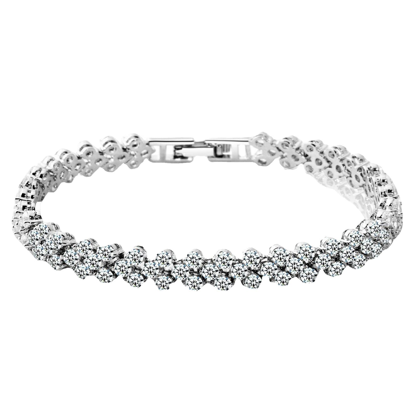 Luxury Simplicity Roman Female Zircon Crystal Bracelets