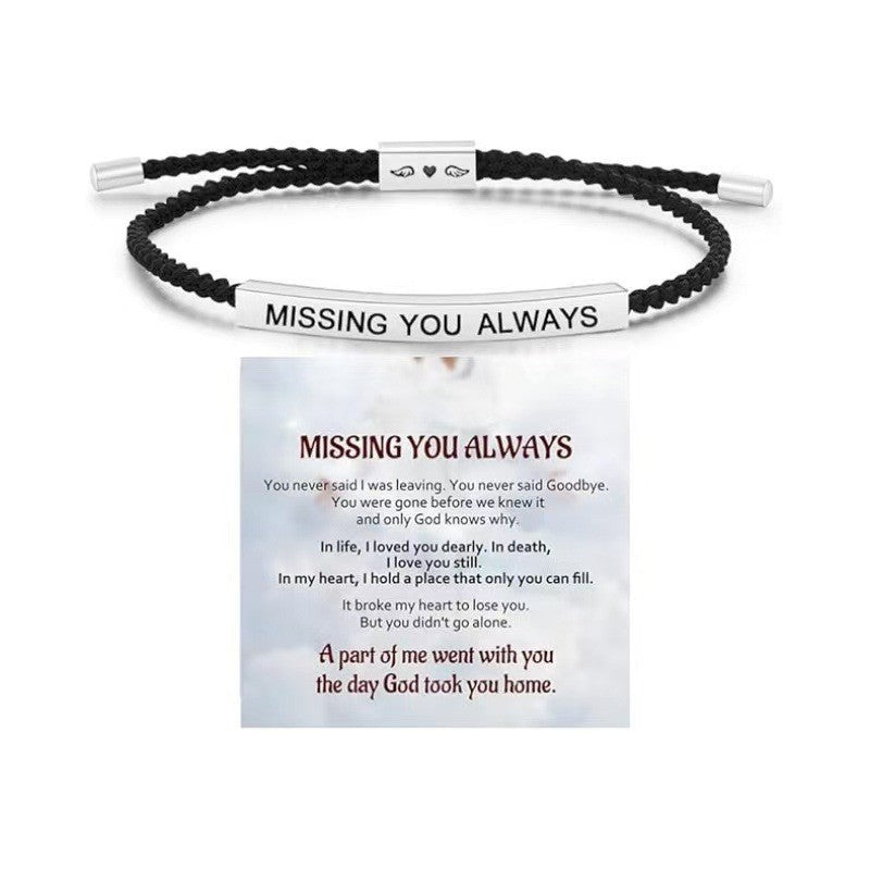 Elbow Lettering Friend Gift Rose Gold Adjustable Sier Stainless Bracelet