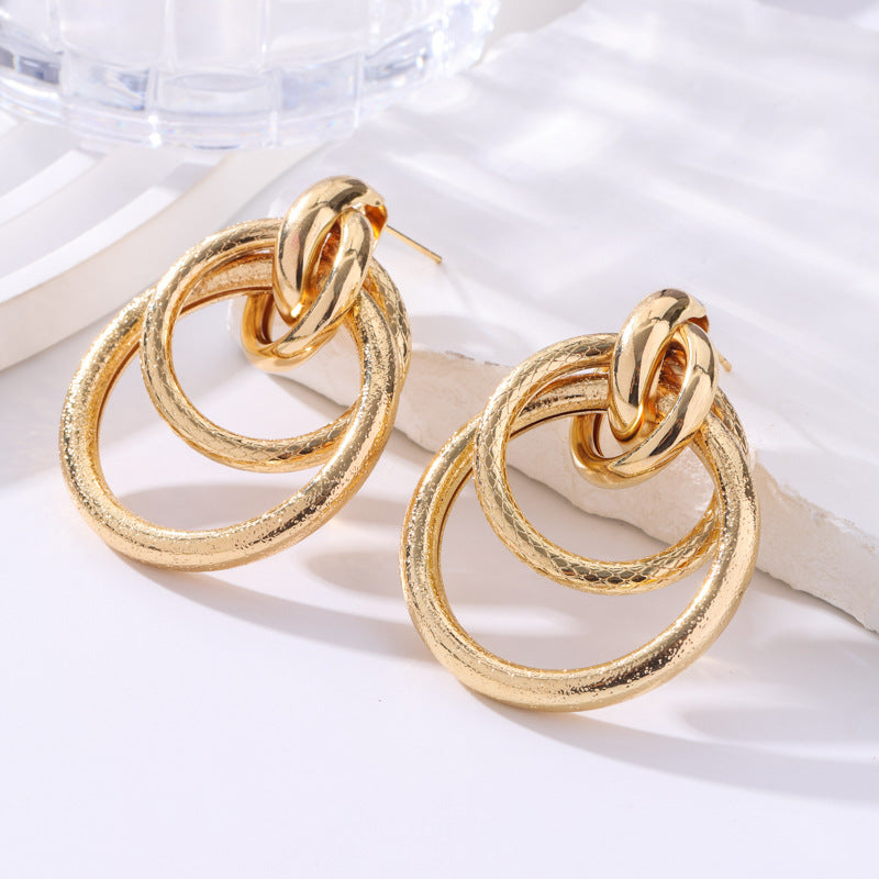 Female Multilayer Temperamental Tide Simple Personality Geometric Round Bracelets