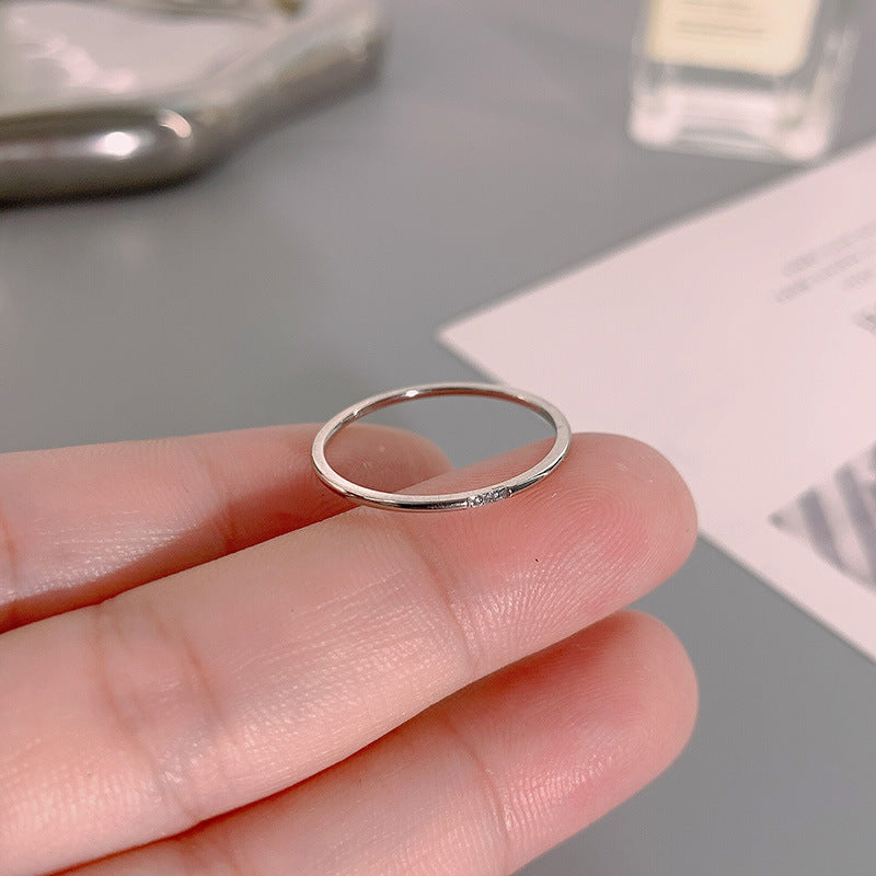 Steel Female Design High-grade Simple Temperament Rings