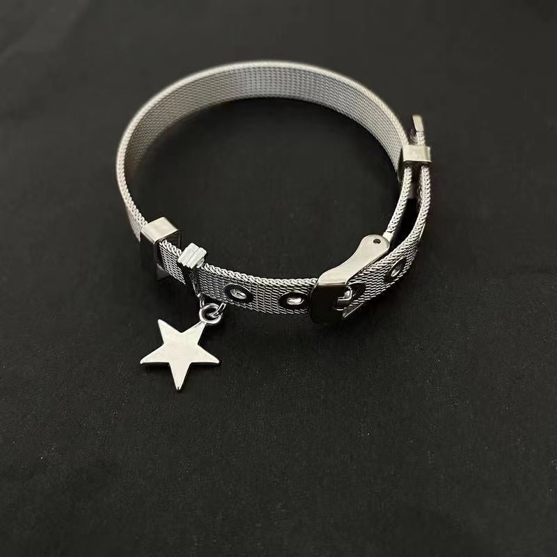 Cool Hot Adjustable Twin Female Millennium Style Design Titanium Bracelet