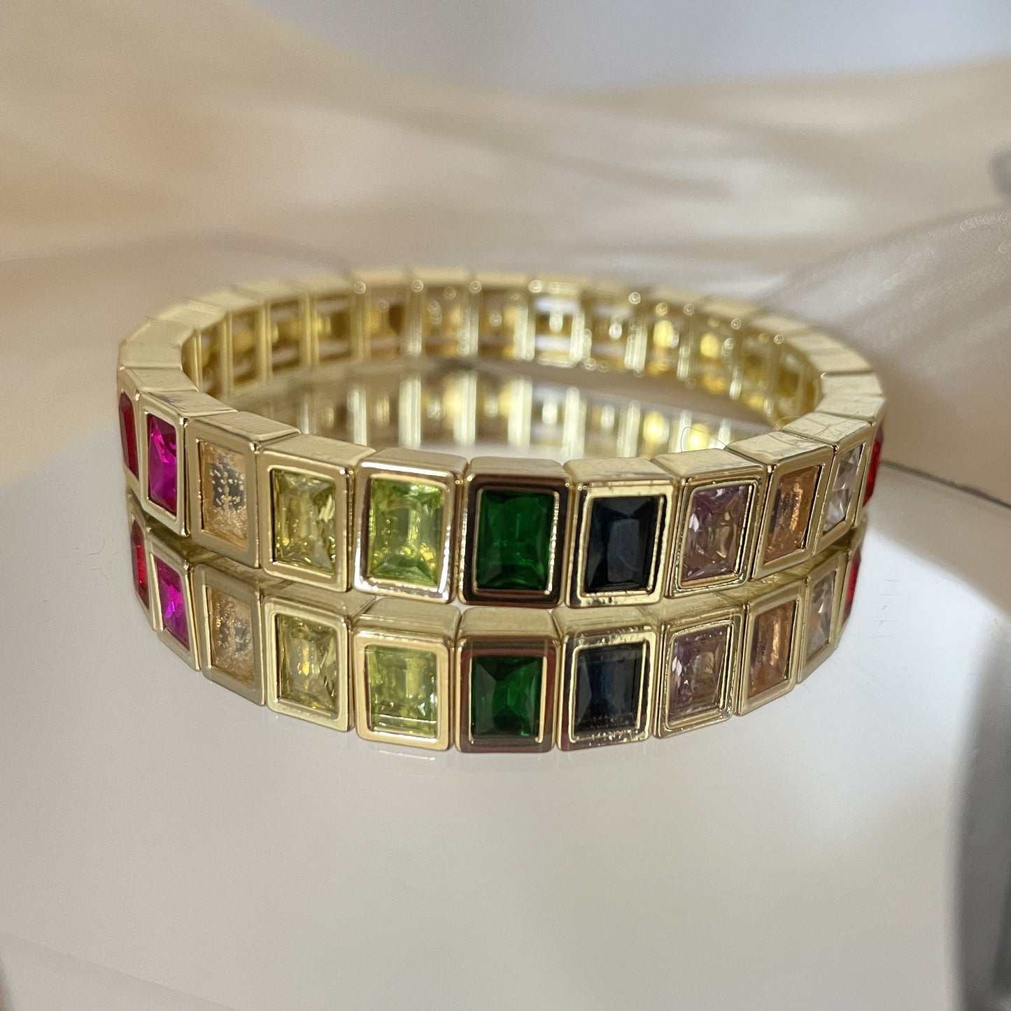 Color Fashion Geometry Pattern Square Heart Bracelets