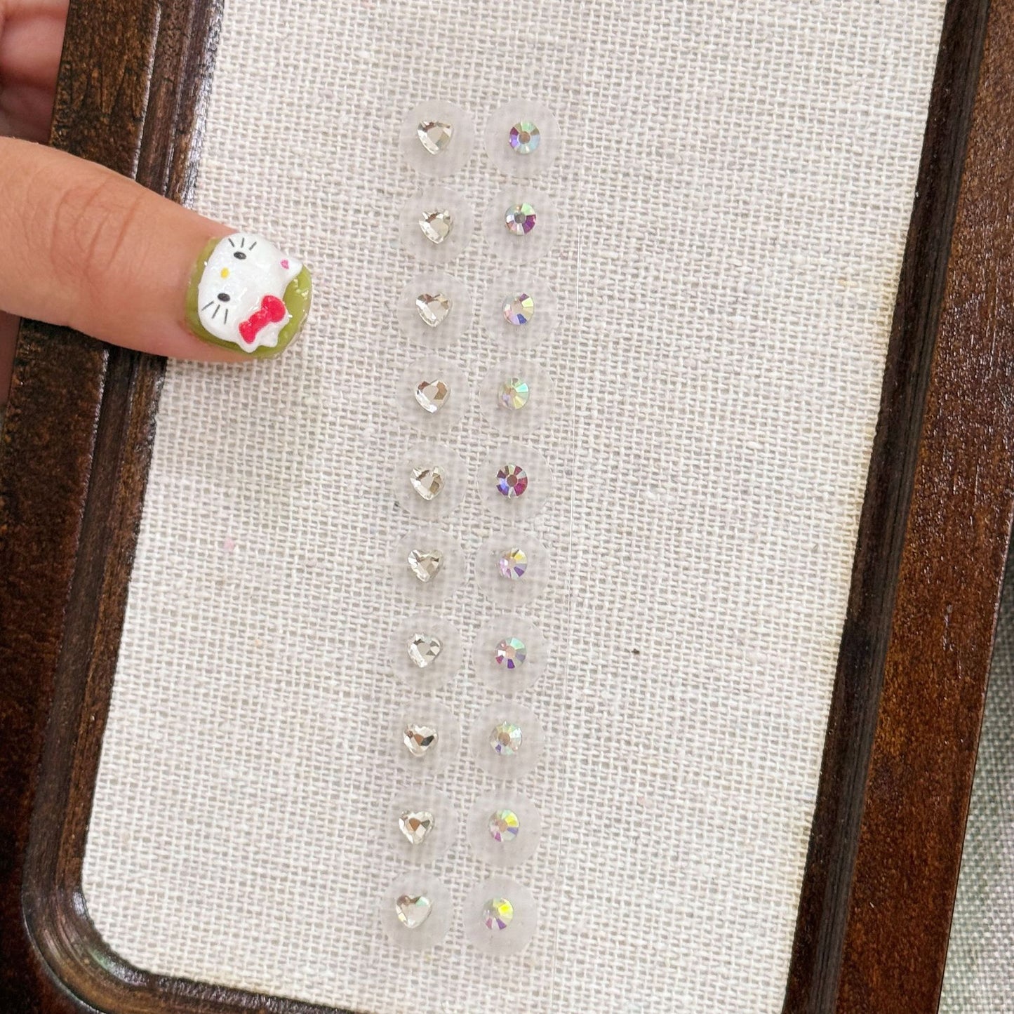 Fashion Auricular Point Sticker Crystal Ear Patch Bead Massage Stress Earrings