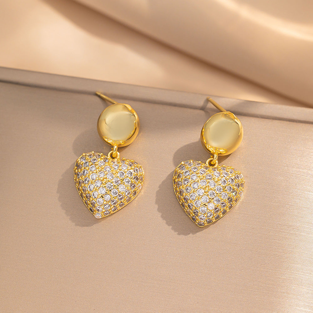 Simple Classic All Match Fashion Zircon Earrings
