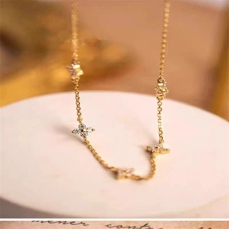 Clover Gold-plated Light Luxury Star Elegance High-grade Necklaces