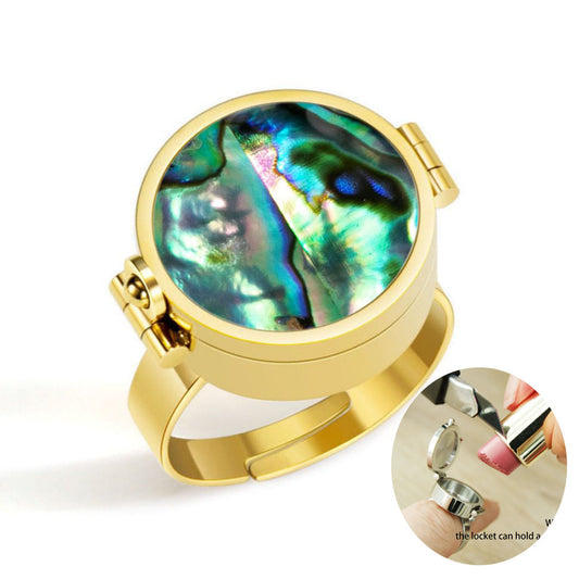 Storage Lipstick Titanium Steel Fashion Stainless Ring