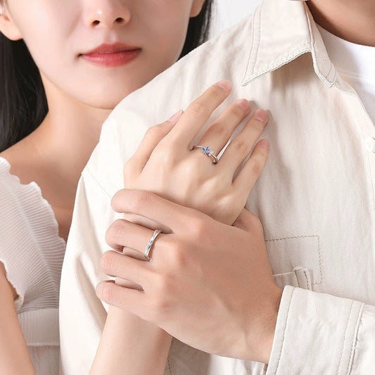 Couple Special Interest Light Luxury Simple Rings