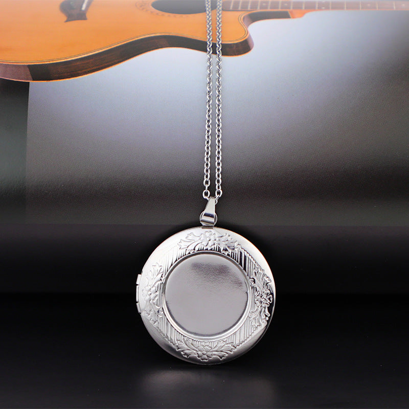 Steel Box Carved Personalized Creative Lucky Necklace