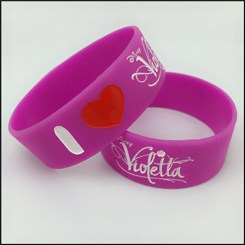 Silicone Fashion Music Hand Strap Trendy Hip Hop Bracelet