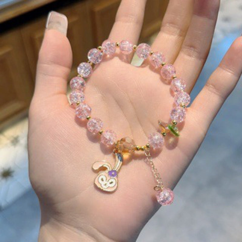 Female Aquamarine Gray Moonlight Natural Crystal Bracelet