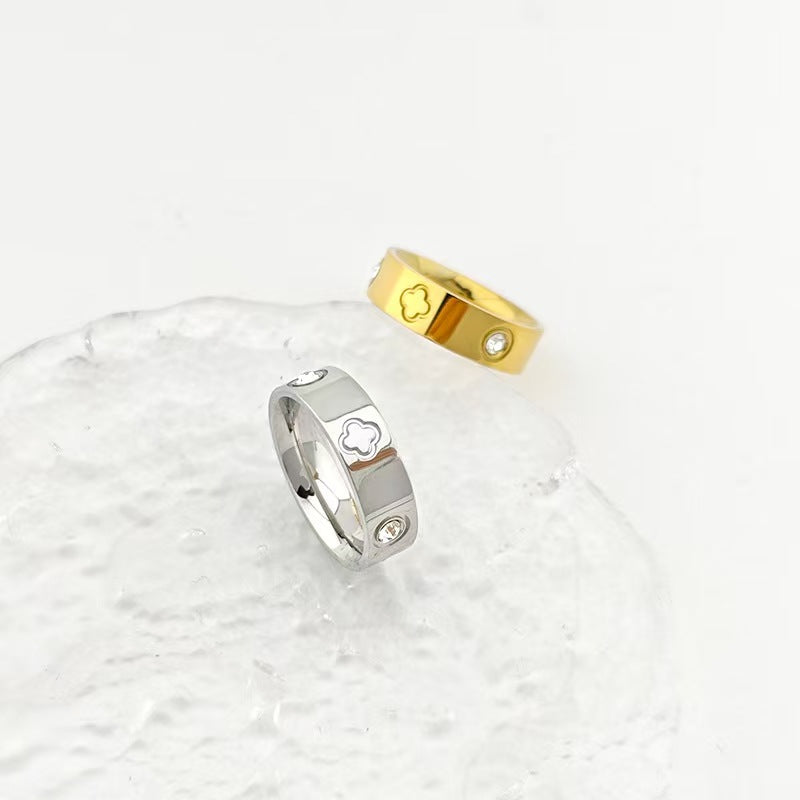 Female No Pigment With Diamond Design All Match Index Finger Ring