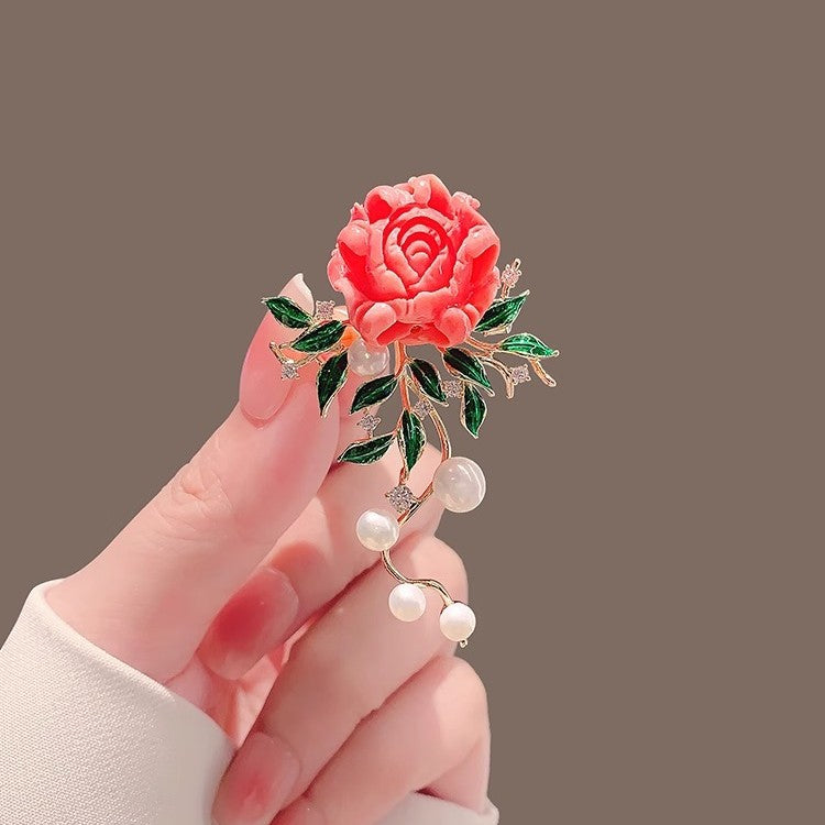 Golden Pearl Corsage Wheat Brooch Female High-grade Brooches