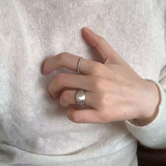 Brushed For Elegant Index Finger Fashion Ring