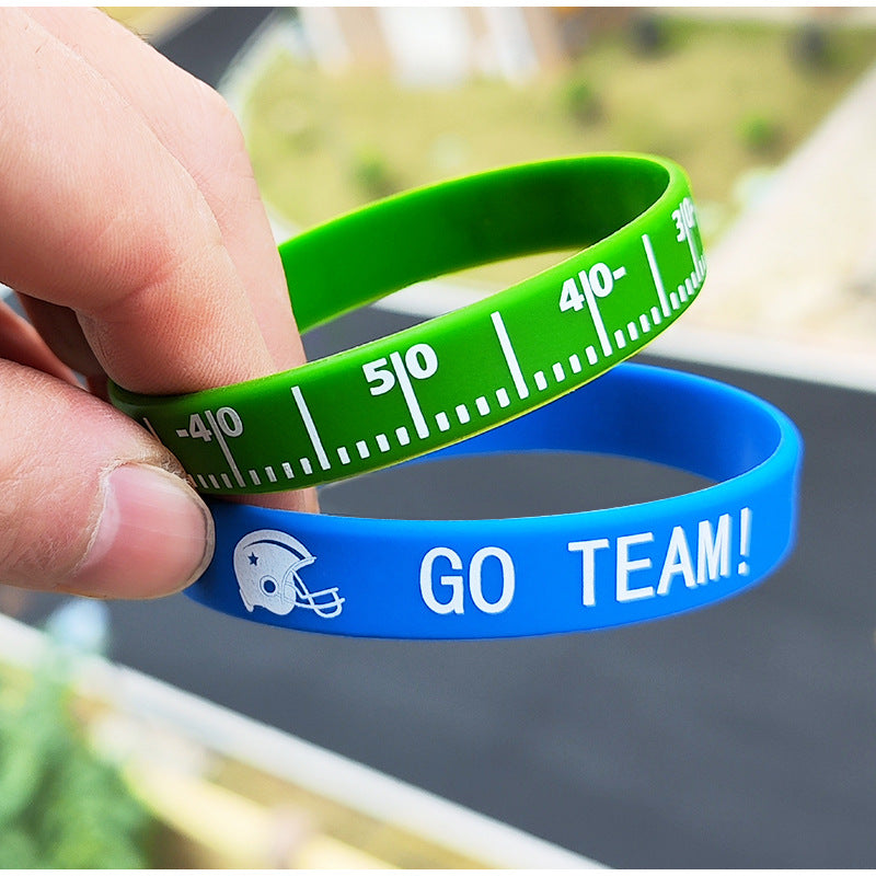 Silicone Activity Prize Queuing Group Lettering Printing Pattern Bracelets