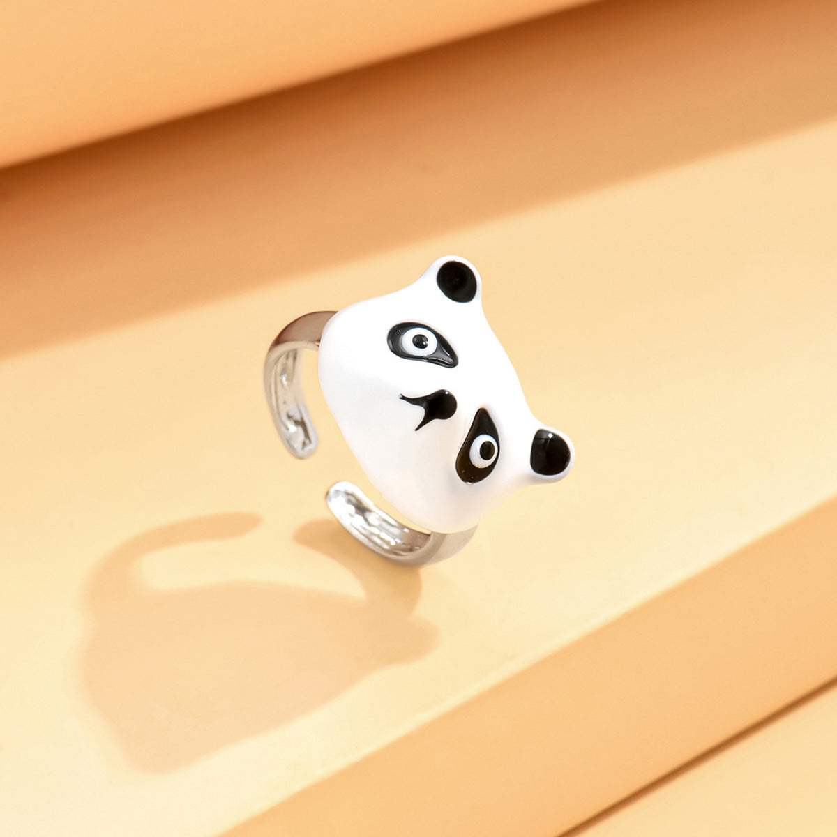 Monster Black Cat Female Dopamine Big Eyes Couple Little Finger Ring
