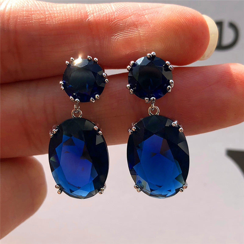 Graceful Fashionable Egg-shaped Large Zircon Optional Rings