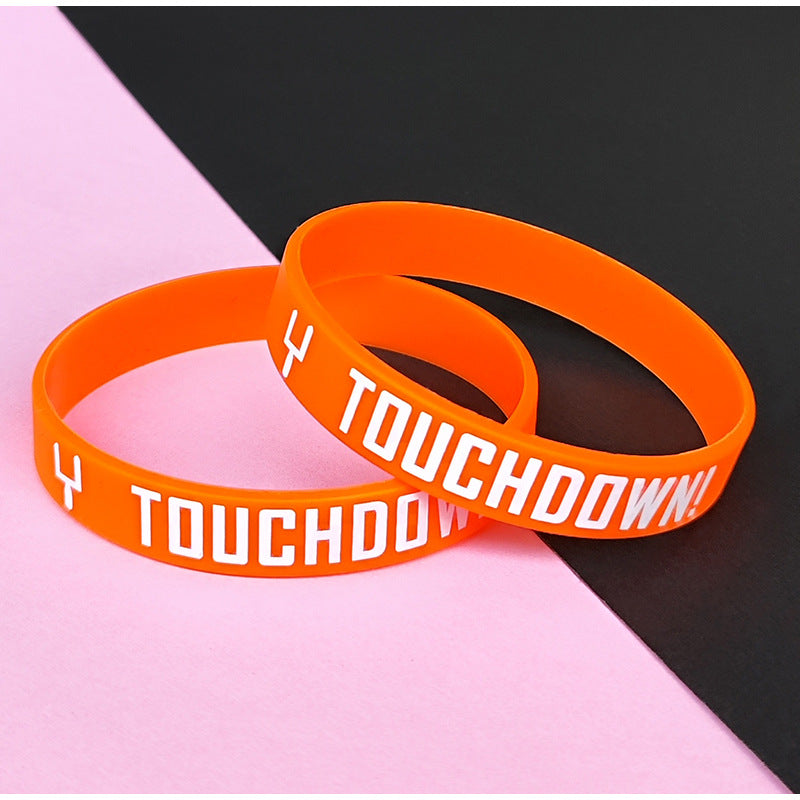 Silicone Activity Prize Queuing Group Lettering Printing Pattern Bracelets
