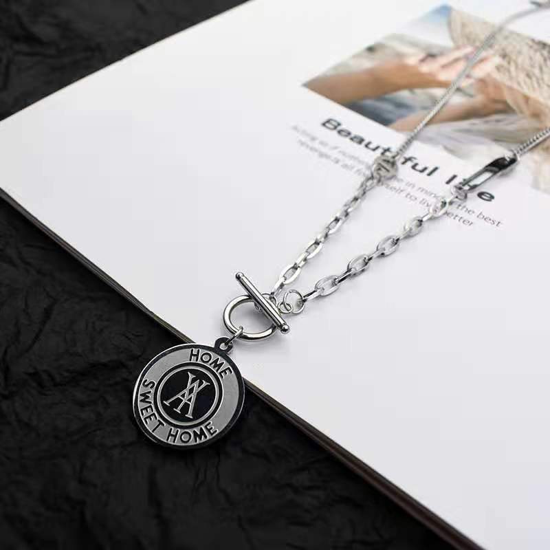 Women's & Men's Fashion Simple Titanium Steel Sweater Chain Personalized Hip Hop Necklace