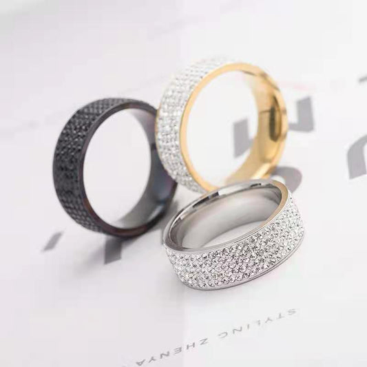 Width Gang Drill Titanium Steel Fashion Plaster Rings