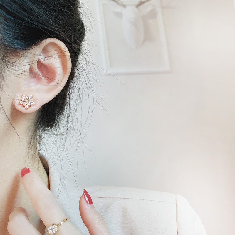 Sier Needle Fashion Minimalism Temperamental Trendy Earrings