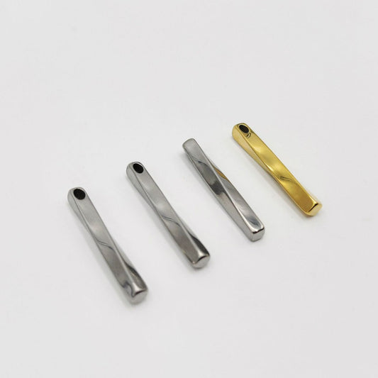 Steel Twist Stick Spiral Strip Mobius Pendants