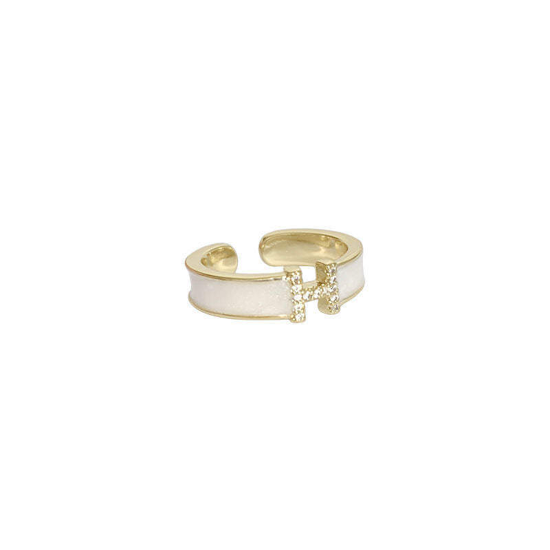Women's Letters Design Fashion Personalized Opening Adjustable High Sense Rings