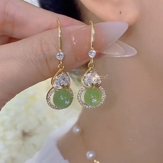 Women's Natural Jade High-grade Light Luxury Fashionable Earrings