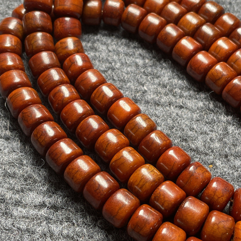 Natural Ox Bone Barrel Beads Buddha Bracelet