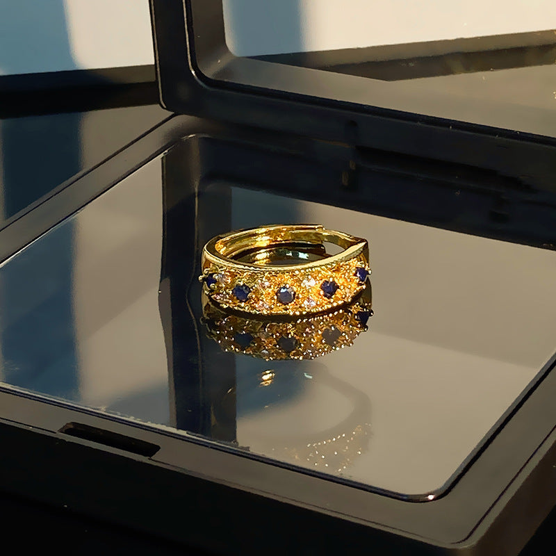 Retro Affordable Luxury Western Region Lace Hollow Out Rings