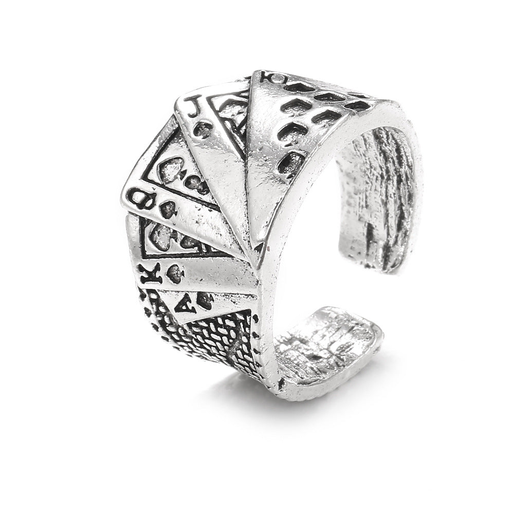 Knuckle Female Personality Rose Skull Spider Rings