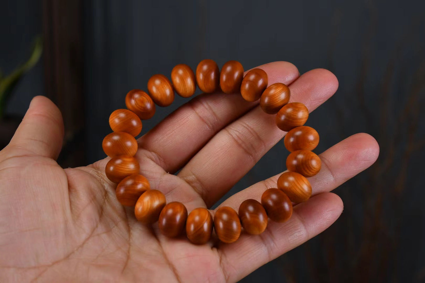 Women's & Men's Arborvitae Lightning Transparent Buddha Beads Live Studio Drainage Temple Bracelet
