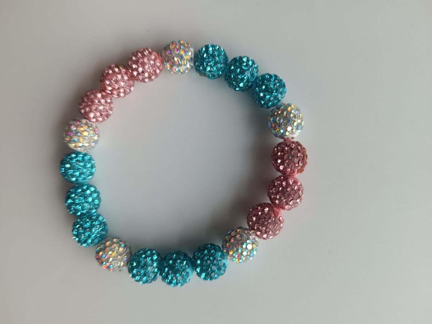 Polymer Clay Rhinestone Ball Filament Hip Bracelet