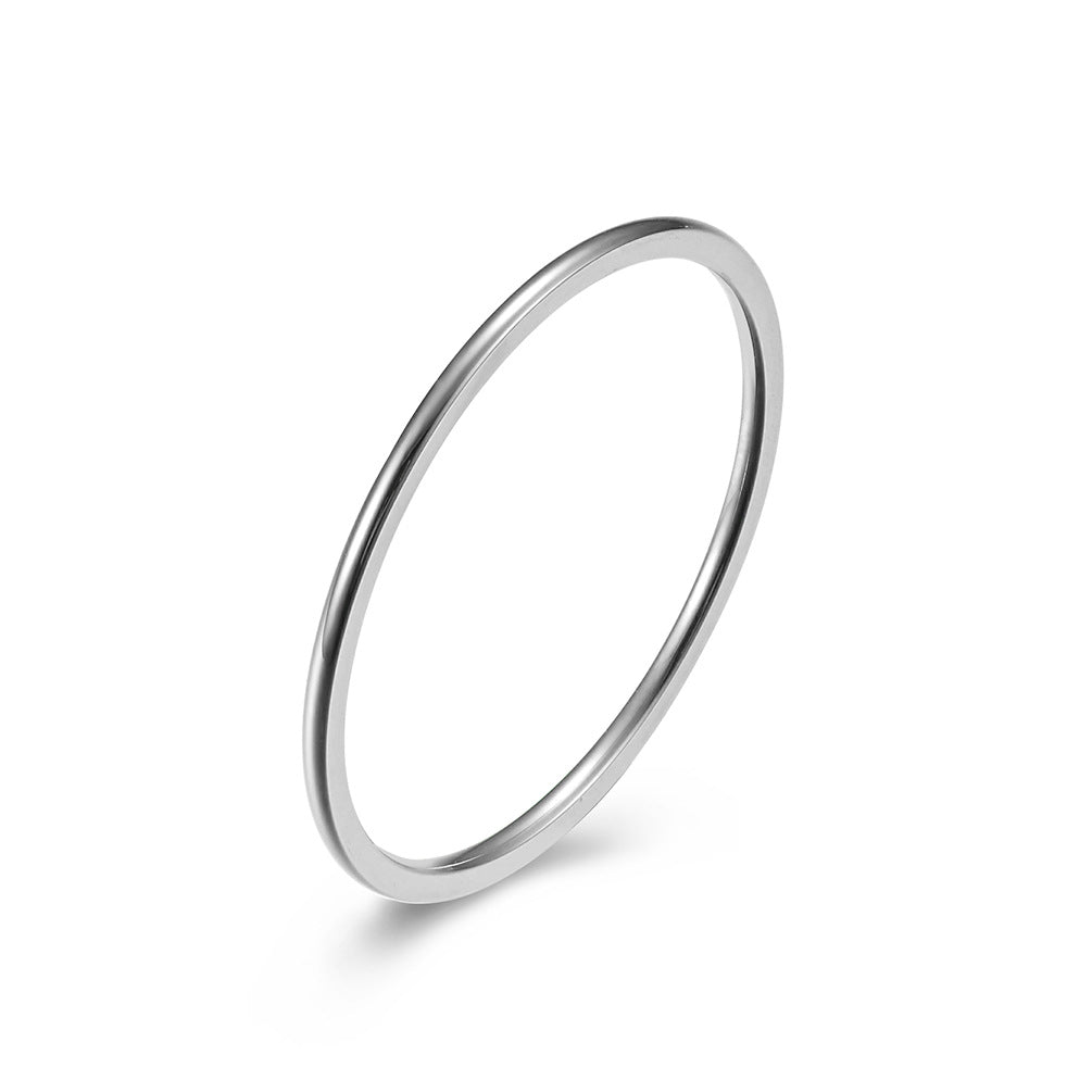 Women's Style Three-color Titanium Steel Tail Daily Wear Rings