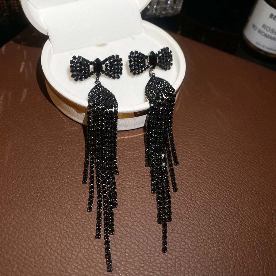 Women's Sier Diamond Tassel Light Luxury High-grade Simple Rings