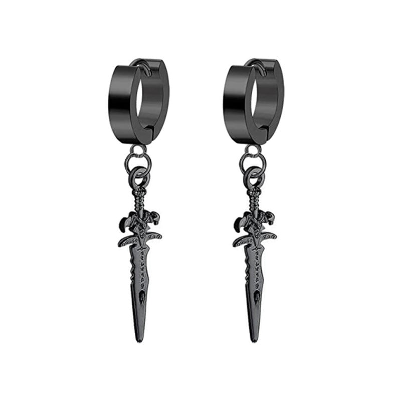 Women's & Men's Personalized Pointed Tapered Titanium Steel Retro Simple Earrings