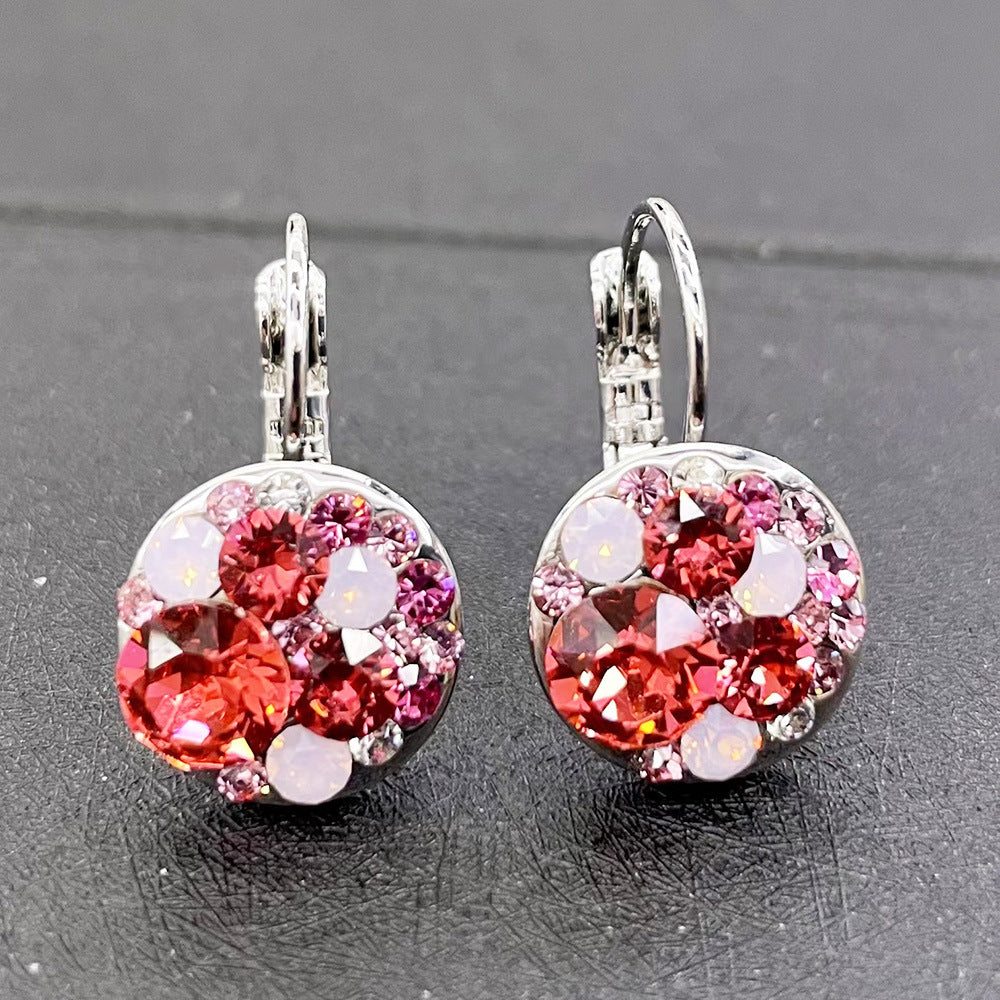 Cute Mickey Rose Gold Crystal Trendy Temperament Personality Super Earrings