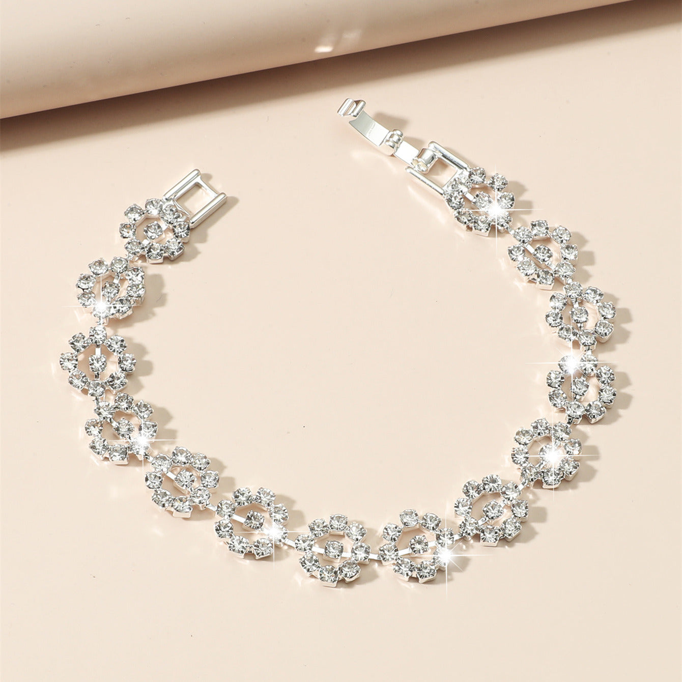 Fashion Rhinestone Female Bride Full Diamond Wedding Bracelets