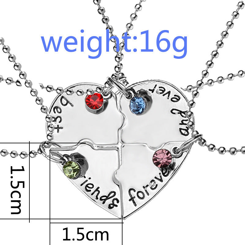 Stylish Glamorous Good Friend Love Lettering Necklace
