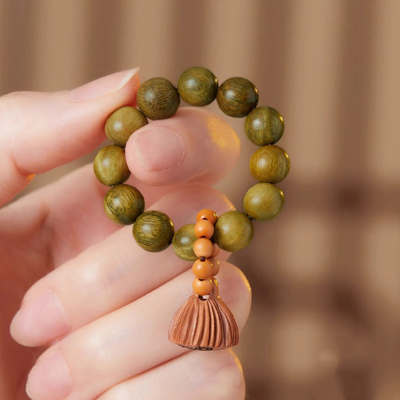 Women's & Men's Small Hand Toy Sandalwood Decompression Ethnic Style Lotus Bracelets