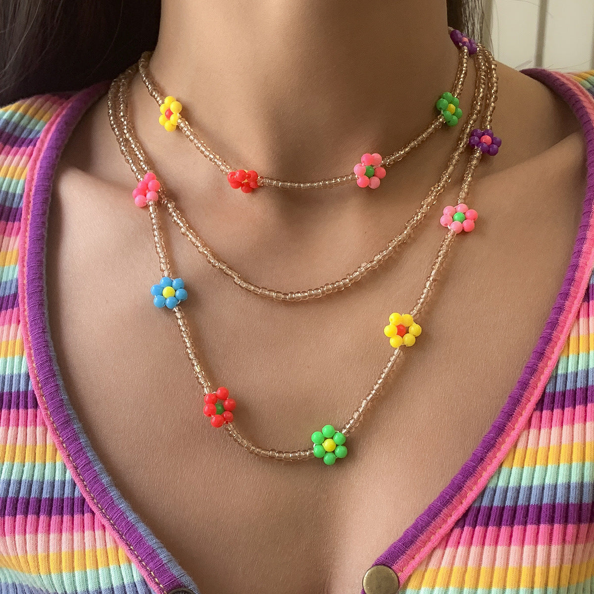 Women's Personalized Simple Contrast Color Creative Woven Necklace