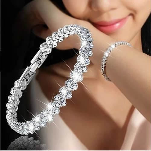 Luxury Simplicity Roman Female Zircon Crystal Bracelets