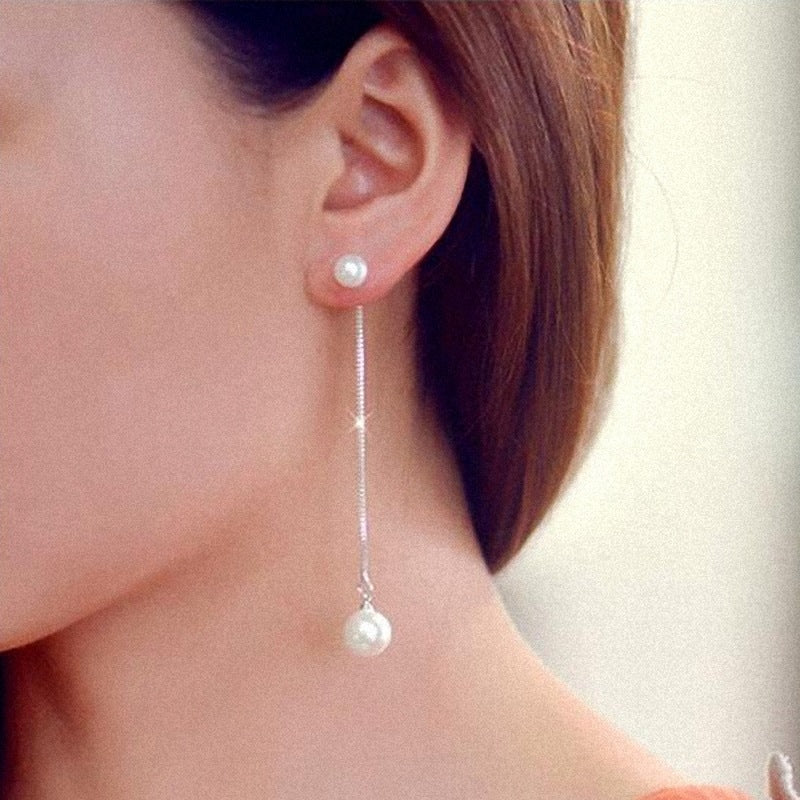 Women's Pearl String Pairs Of Fashion Eardrops Earrings