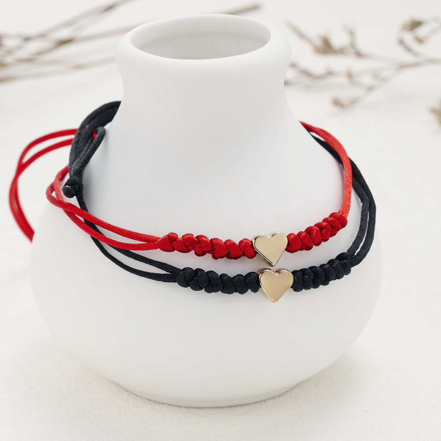 And Red Knot Rope Lucky Friendship Bracelets