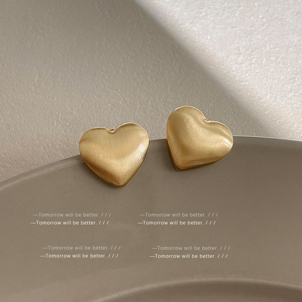 Matte Texture Geometric Female Niche Fashion Earrings