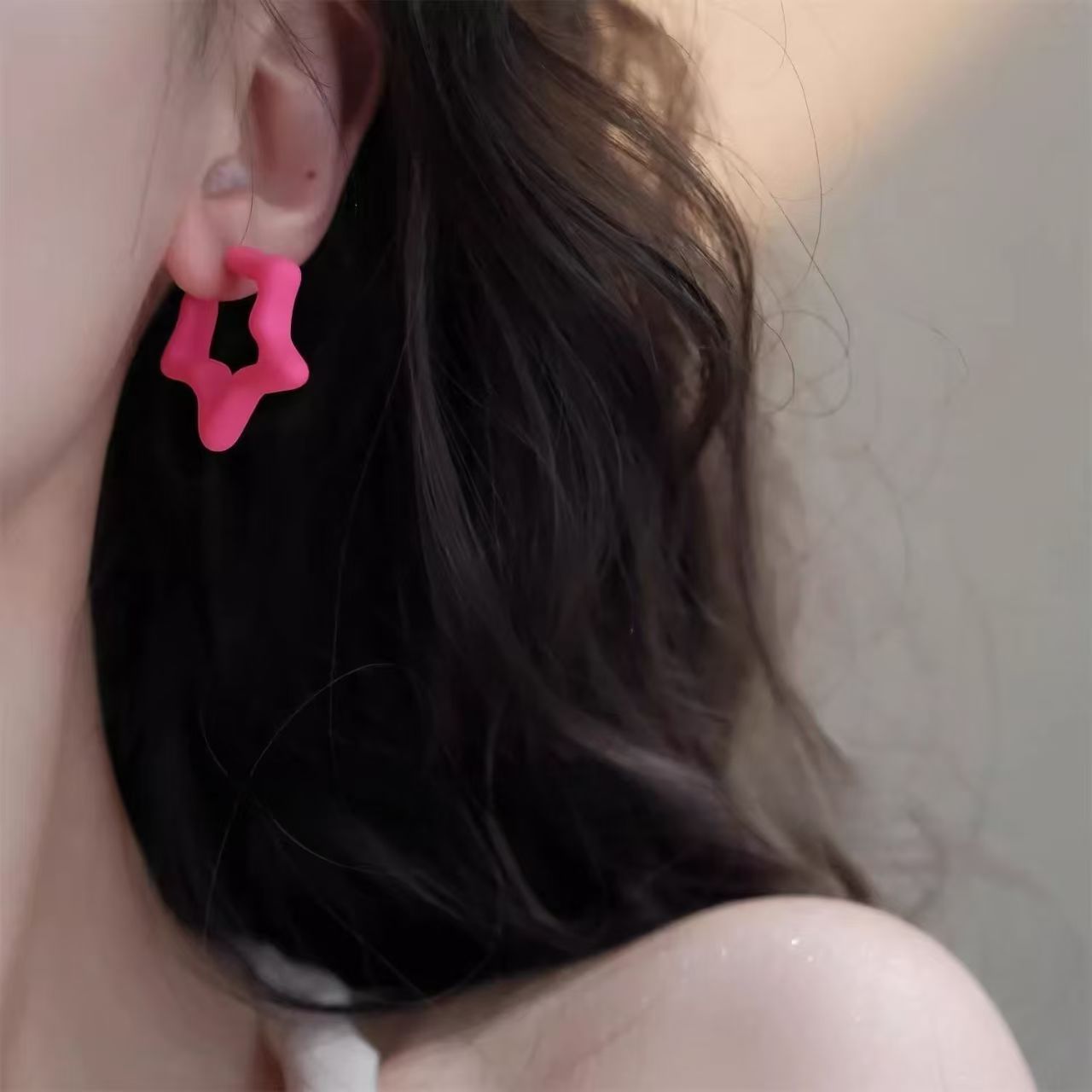 Pentagram Dopamine Design Sense Ear Fresh Rings