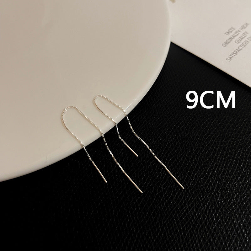 Women's Niche Design Long Round Face Slimming Ear Line