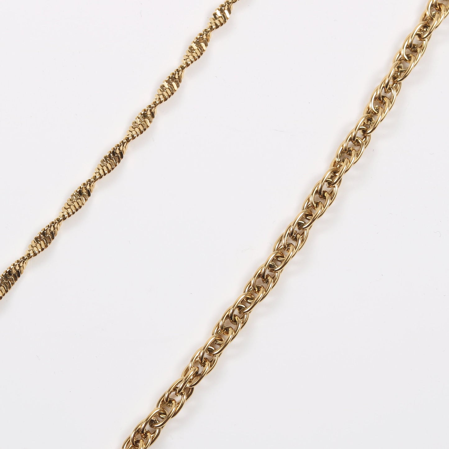 Bare Chain Titanium Steel Gold Plated Bracelets