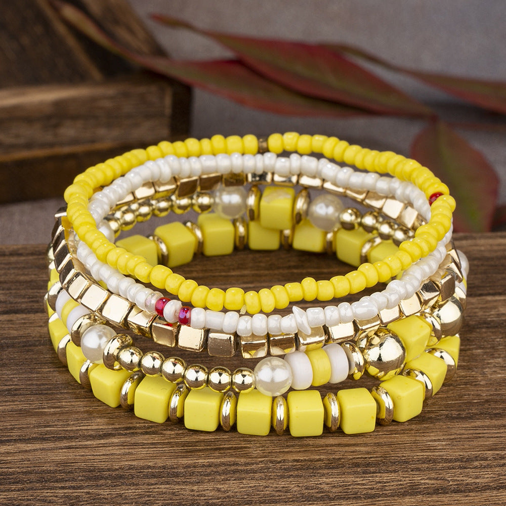 Women's Ethnic Style Bohemian Bead Mixed Color Bracelets