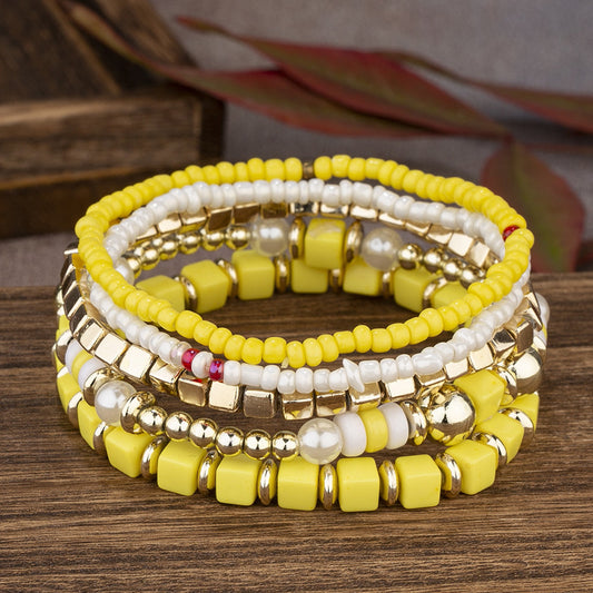 Women's Ethnic Style Bohemian Bead Mixed Color Bracelets