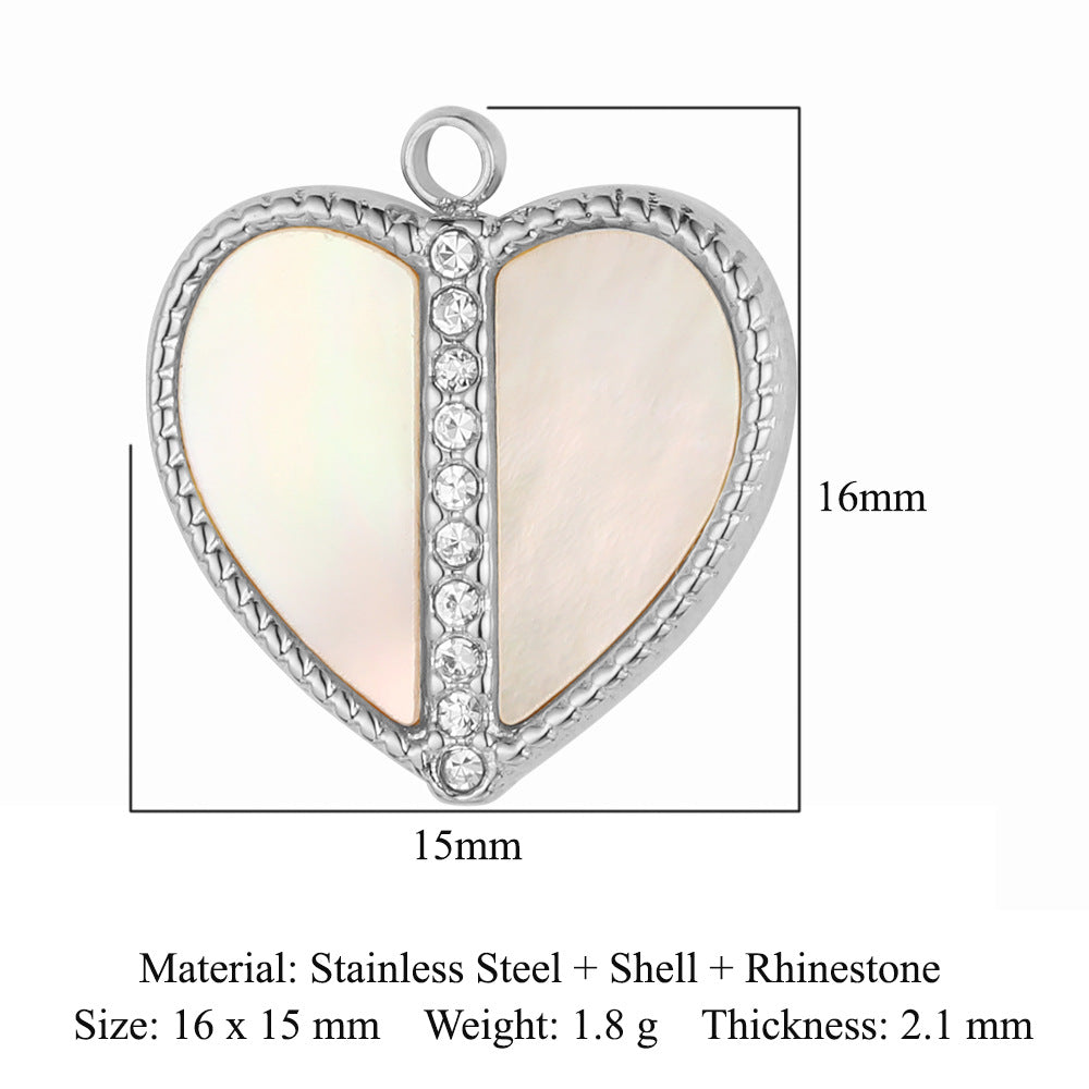 Heart Devil's Eye French Retro Titanium Steel Heart-shaped Pendants